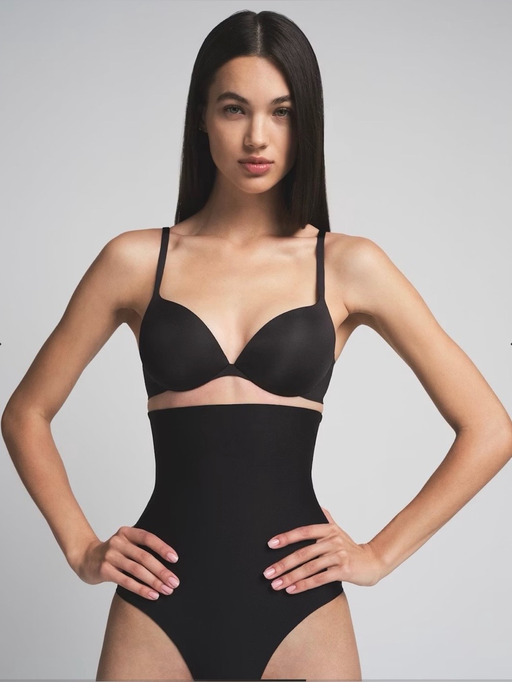 SKIMS Black Core Sculpt High-Waist Shaping Brief